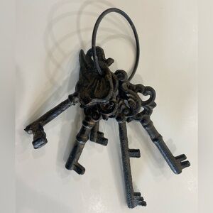 Cast Iron skeleton keys on a ring